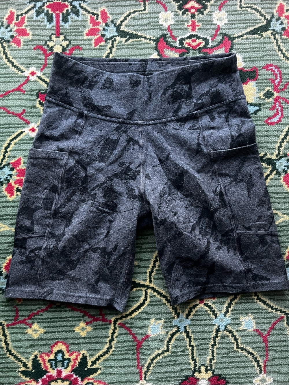 Pact Organic Cotton Women's Black Heathered Bike/Yoga Shorts